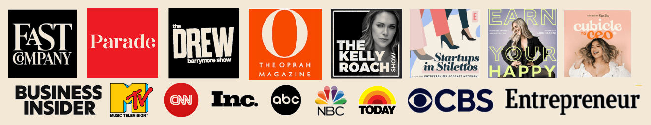 Featured in Fast Company, The Drew Barrymore Show, Oprah Daily, NBC, CBS, MTV, CNN, Business Insider, Entrepreneur, and more